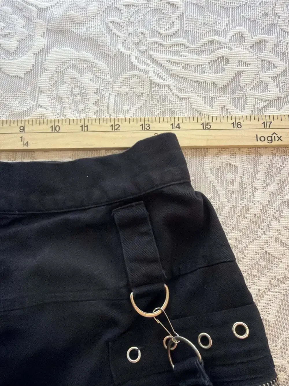 Silver Chain Links Goth Punk Emo Mini Skirt 12  Meas. In Pics Dark Angel